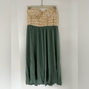 Anthropologie Lil Elegant strapless dress